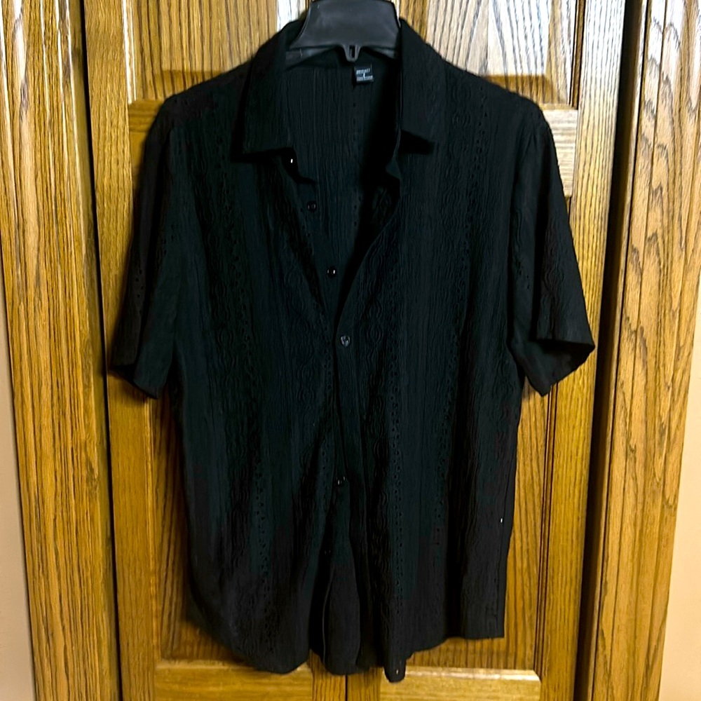 Men’s SHEIN/Manfinity Black Button Up Shirt - Small